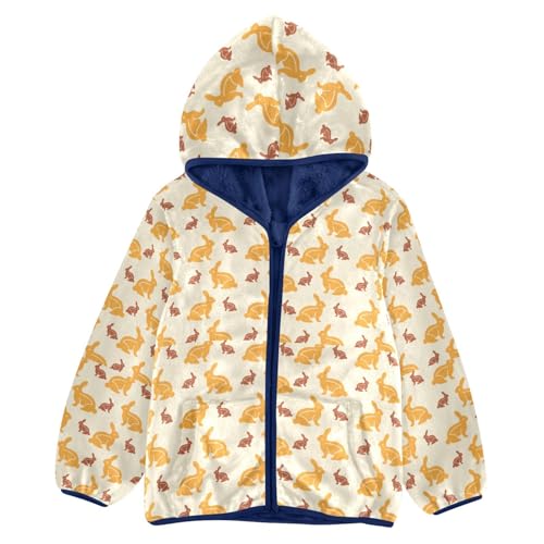 Bunny Rabbit Girls Fleece Jacket Girls Fall Jacket Girls Zip Up Hoodie Girls Sherpa Jacket 2-10T