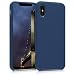Produktbild kwmobile Hülle kompatibel mit Apple iPhone XS - Hülle Silikon gummiert - Handyhülle - Handy Case in Marineblau