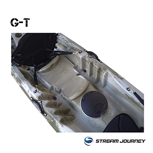 運送会社営業所止め限定 西濃運輸支店での引き取り限定 2.5人乗りレジャー＆フィッシングカヤック ストリームジャーニーカヤック【G-T】ジャイアントトレバリー アルミパドル デラックスシングルシート付属 長さ3700ｍｍ 幅860mm 高さ400mm カラー デザートCAMO 8枚目