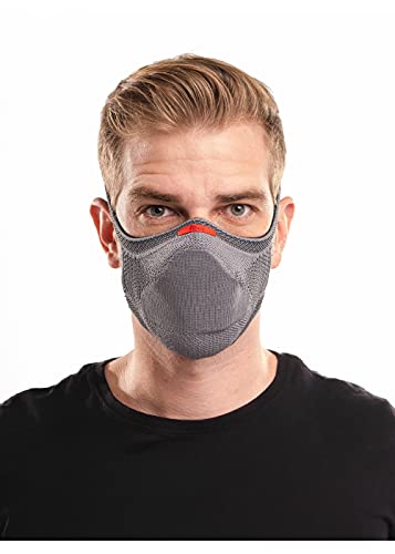 Máscara Esportiva KNIT - CINZA Tamanho G, Fiber, Cinza