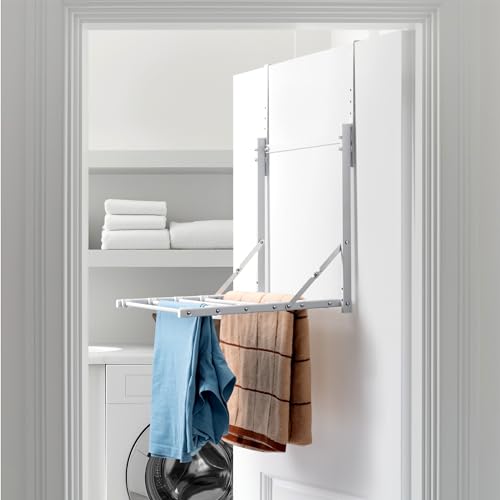 Navaris Tendedero Pared y Puerta - Tendedero Vertical Plegable co...