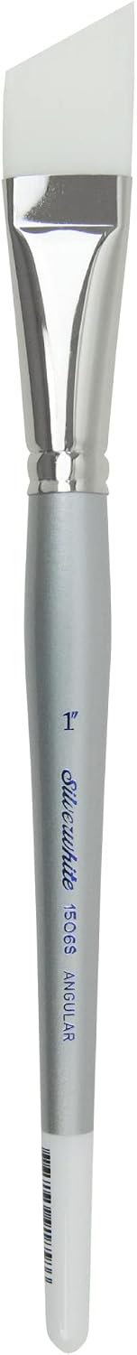 Silver Brush Limited Silverwhite Angle Watercolor Paintbrush, Size 1 in