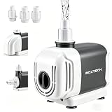 Boxtech Mini Aquarienpumpe 15W, 1000L/h – Leise Seitenabsaugung Pumpe mit Durchflussregulierung - Keramikwelle, Reiner Kupfermotor - für Nano Cube, Garnelenbecken & Kampffisch Zucht