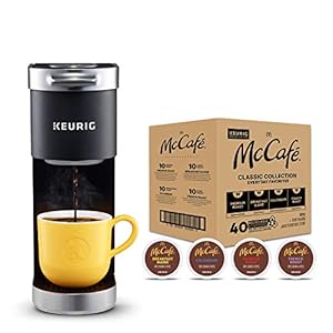 Keurig K-Mini Plus Coffee Maker with McCafé Classic Collection Variety Pack, 40 Count K-Cup Pods