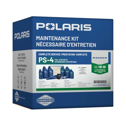 Image of Polaris Ranger Maintenance Kit for Specific Ranger XP 900, Ranger 1000, 570, Crew XP 900 Models, Includes PS-4 Oil, AGL Fluid, Demand Drive Fluid, Oil Filter, Air Filter, Genuine OEM - Part 2830555