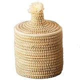 Conçu avec un couvercle assorti, ce panier permet de dissimuler élégamment son contenu, parfait pour les étagères, tables de chevet ou salles de bains