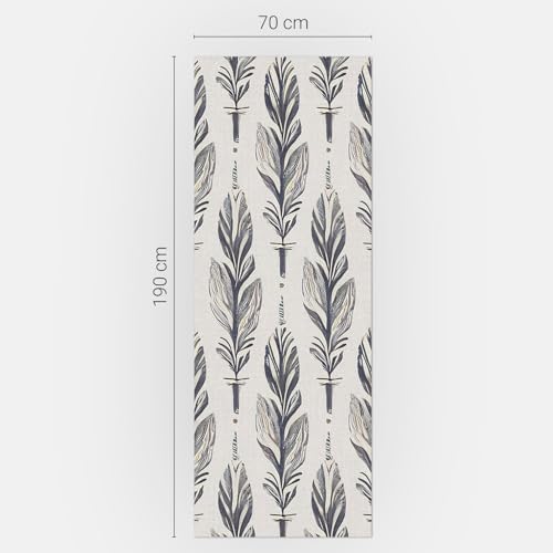 Vinilo para nevera de 70x190 cm con diseño de plumas verticales 5