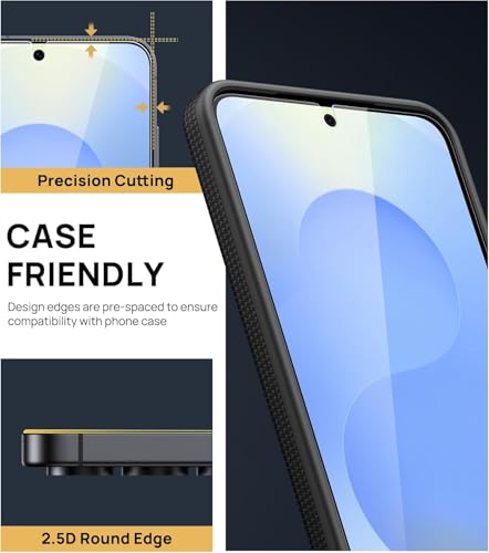 Image of Mr.Shield Screen Protector for Samsung Galaxy S25 Plus and S24 Plus, 9H Hardness Tempered Glass Screen Guard, Military Grade Shatterproof, Easy Installation Tray, HD Clarity, Case-Friendly [2 Pack]