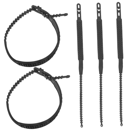 Alipis 5pcs Universal Car Tire Chains Heavy Duty Tpu Polyurethane Snow Ice Chains