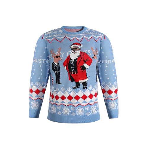 NebulaGlam Herren Weihnachtspullover Hässlicher, Herren Ugly...