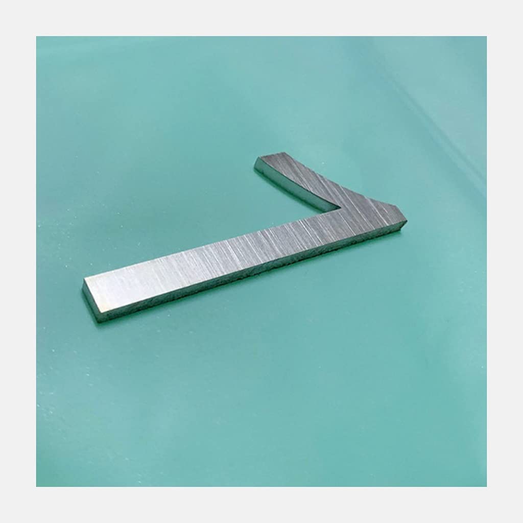 MOZTO 60mm Stainless Steel Self Adhesive House Number Sticker Metal Doorplate Home Door Plaque Numbers Sign, For Mailbox Street Numbers (Color : Number 1)