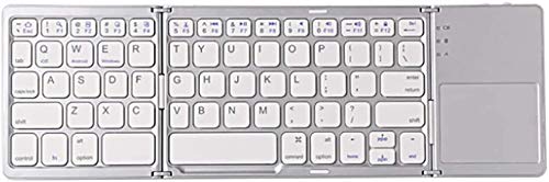 Teclado para juegos Elegante teclado portátil Oficina Inalámbrica Bluetooth teclado plegable touchpad soporta tres sistema plegable ultra-delgado Teclado para juegos + ultrafino, duradero, ergonóm