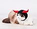 Uterstyle Halloween Props Pet Cat Dog Headgear,Bull Devil Horn Pet Head Cover,Cat Dog Cosplay Prop Halloween Fancy Dress Costume Outfit