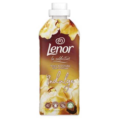 Lenor Adoucissant Linge Liquide, 492 Lavages (12x41), Ambre et Orchidée, Fraîcheur Non-stop Jusqu'à 7 Jours, Douceur D'origine Végétale, Testé Dermatologiquement, Fabriques en France