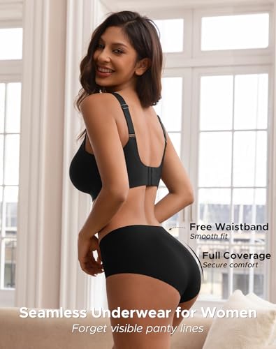 Image of INNERSY Seamless Underwear for Women Soft No Show Invisible Hipster Panties 4-Pack