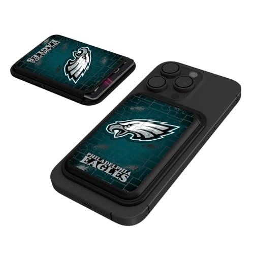 Keyscaper Philadelphia Eagles Rivet Black Magnetic Credit Card Wallet