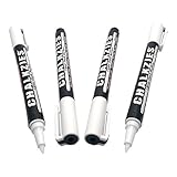 Chalkzies 0.7mm Extra Fine Point Liquid Chalk Marker • Waterproof • Premium Quality (4-Pack, White)