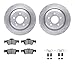 Dynamic Friction Company Rear Brake Rotors with 5000 Advanced Brake Pads includes Hardware 6512-63292