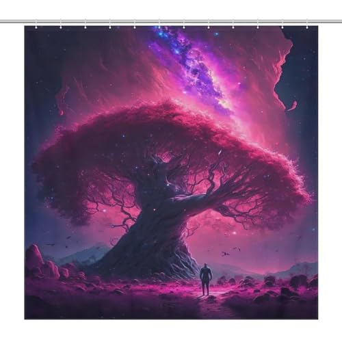 Rideau de douche Arbre de Vie lavable en polyester de qualite supérieure - 7