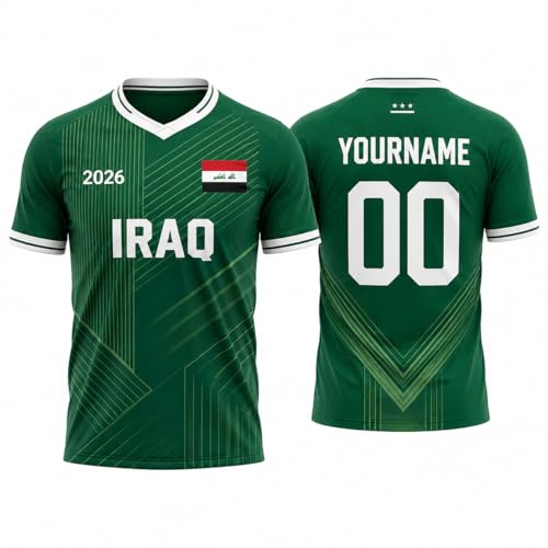 Iraq Soccer Jersey Custom Name Number Iraqi Soccer Jersey Men Women Iraqi Flag T Shirt 2026 Team Iraq Football Jersey
