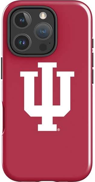 Skinit Impact Phone Case Compatible with iPhone 16 Pro - Officially Licensed Indiana University IU Logo Design