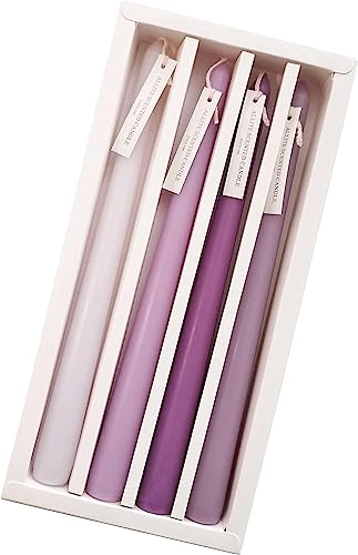 Taper Candles Set of 4 Dripless and Smokeless Candle Unscented Slow Burning Candle Sticks Ideal for Christmas (Christmas)