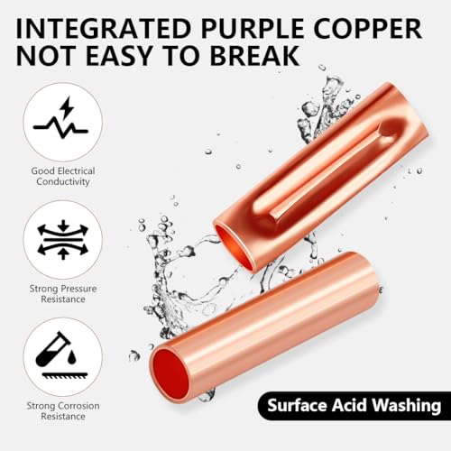 Image of Serplex 250 Pcs Copper Wire Terminal Connectors with Heat Shrink Tubes Multi-Size Wire Terminal Set (1.5-6 mm Dia) for Electrical Wiring, Secure Crimping & Durable Insulation