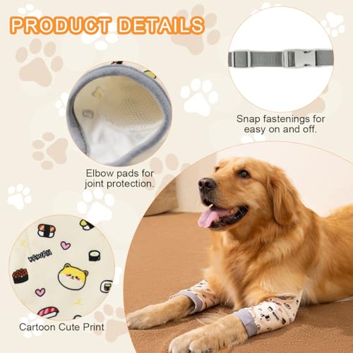 2 Stück Ellenbogenbandage Hund, liegeschwielen Hundebody Nach Op, Kniebandage Hund Hinterbein, Pfotenschutz Hund, Mittelgroße und Große Hunde Chirurgie Erholung Recovery Sleeve für Vorderbeine (2XL)