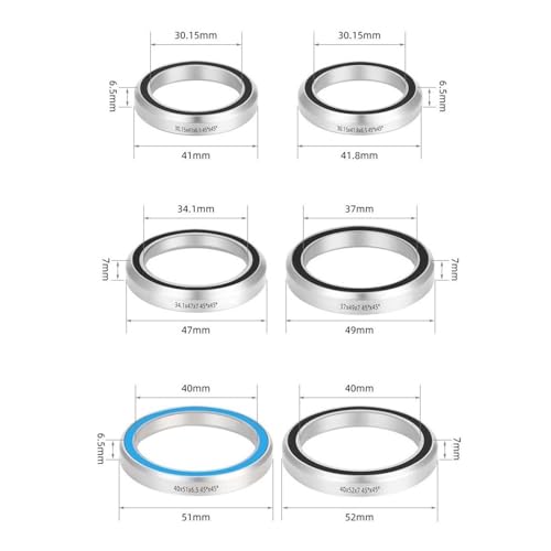 Rodamiento de dirección de 49mm para bicicleta de acero resistente 7