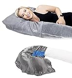 Satin Snuggle Pregnancy Pillow Cover For Cool Skin & Hair Protection During Maternity On U & C...