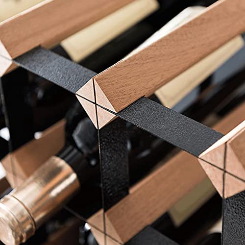 Wll-Dp Classic Wine Holder Countertop Wine Rack Beech Wood Wine Storage Shelf, For Kitchen Dining Room Cabinet Tabletop Bar Pantry, Hold 9~12 Bottles #TOP6