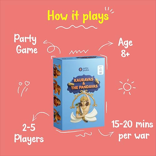 Image of Kauravas & The Pandavas, Strategy & Travel Game, Fun for Family & Friends Game Nights, for Teens & Adults, 3-5 Players