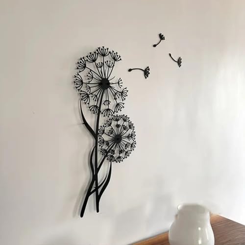 Décoration murale de pissenlit en métal pour habiller un mur vide
