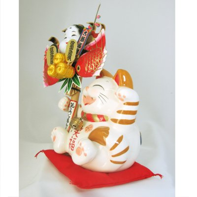招き猫 王様印 左手 開運 千万両 陶器 特大 大きい 42cm Amazon.co.jp: ご縁猫 歌舞伎 暫(M-SIZE 白 White）左手あげ