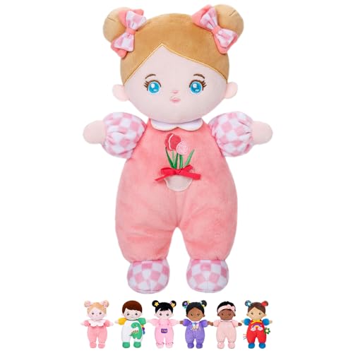OUOZZZ Soft Baby Doll for 1 Year Old Girl Gifts - Toys for 1+ Year Old Girl Birthday Ideal Baby Valentines Day Gifts Adorable Toddler Girl Toys Tulip...