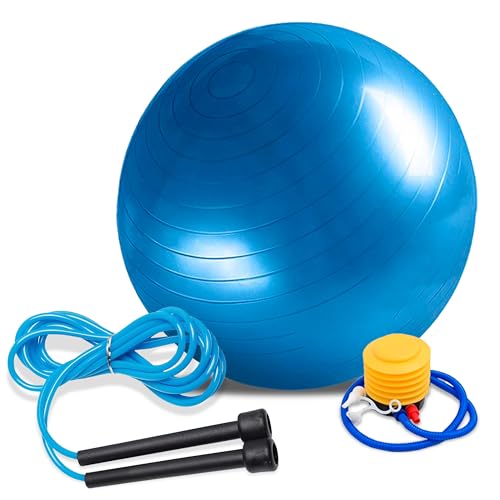 VITALIF Pelota De Pilates 65 Cm con Hinchador Y Cuerda De Saltar,...