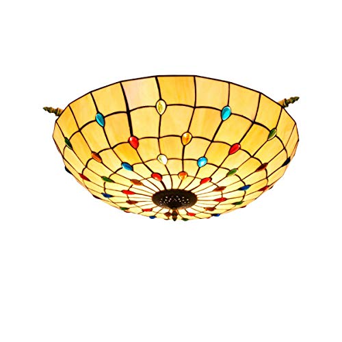 Stil Semi Flush Mount Deckenleuchten Vintage Buntglas Deckenleuchte Phoenix Leuchte Für Schlafzimmer Wohnzimmer Cafe