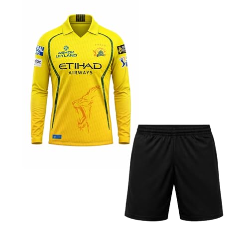 Image of Csk Jersey 2024 /25 Dhoni 7 for Kids,Boys & Men
