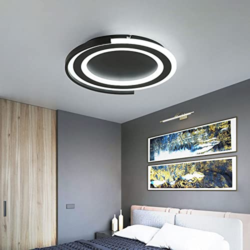 Plafonnier à anneaux multiples moderne LED et lampe de plafond créative
