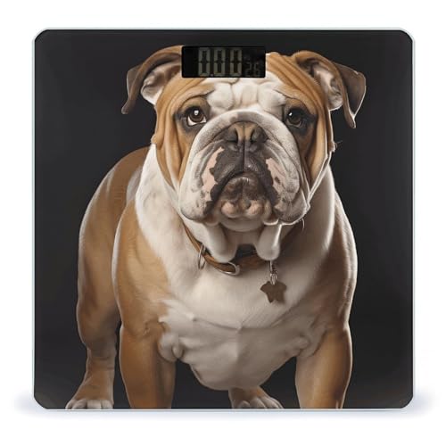 Báscula Digital de Baño con Vidrio Templado y Pantalla LCD