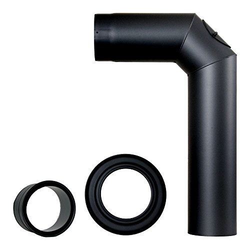 Ofenrohr-Set, ohne Drosselklappe, ø 150 mm Schwarz