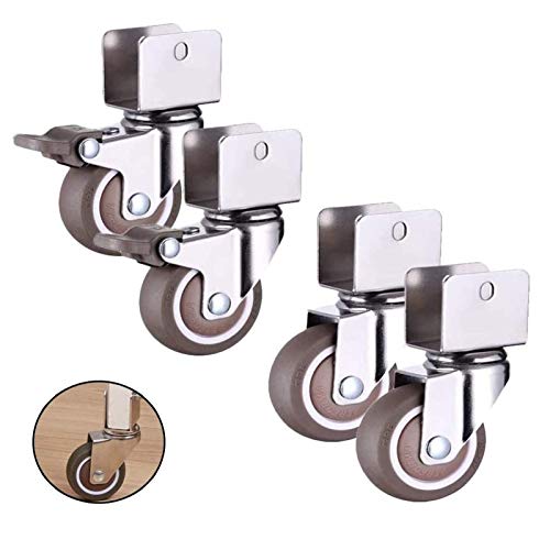 Roulettes robustes 25mm avec frein pour meubles et petits chariots - 2