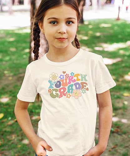 4th Grade Groovy Daisy First Day of School T-Shirt Back to School 1st Day of School Outfit3