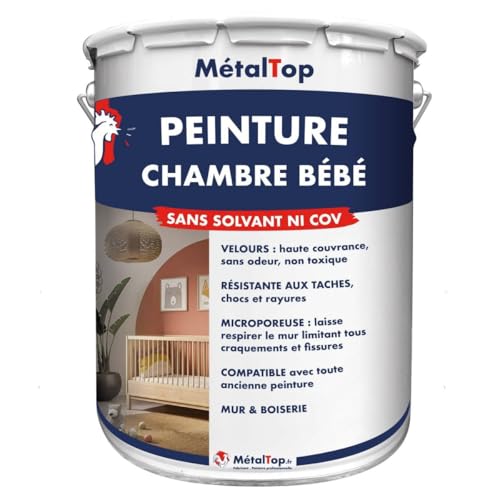 Metaltop - Peinture Chambre Bebe - Noir signalisation - RAL 9017 - Pot 1 L