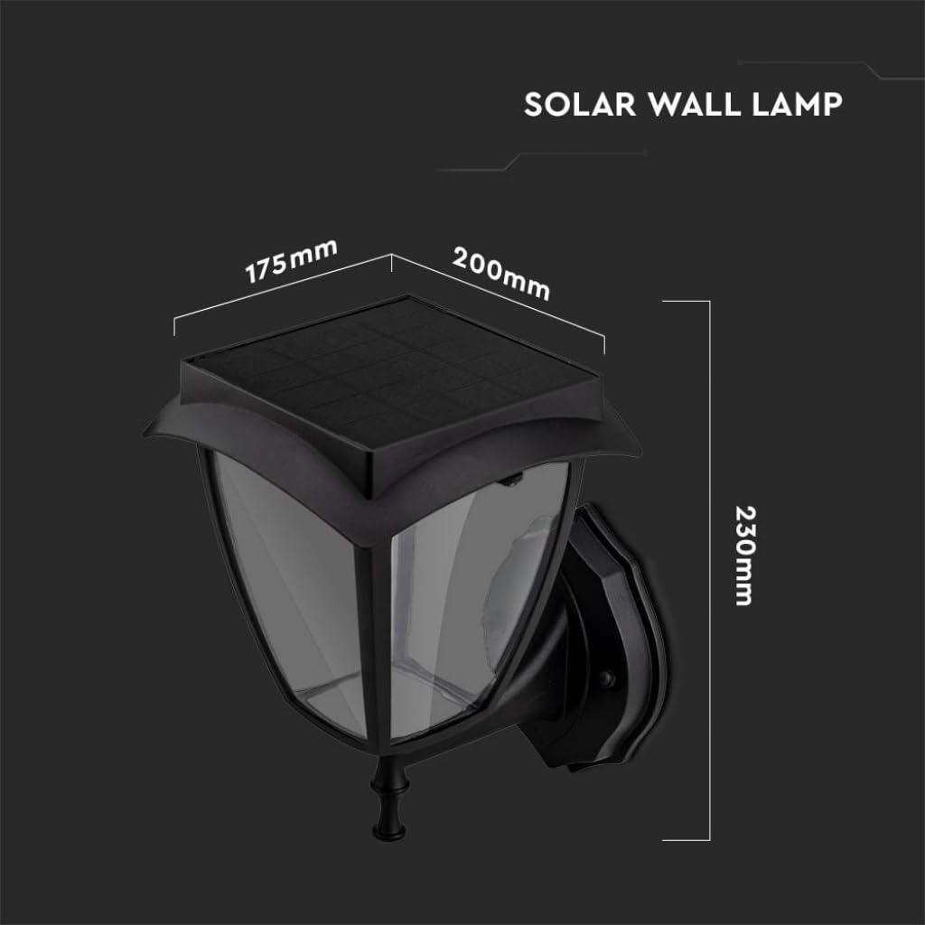 V-tac VT-982 Sevilla Solar wandlamp ? Zonne-energie ? LED lamp - 2 licht kleuren