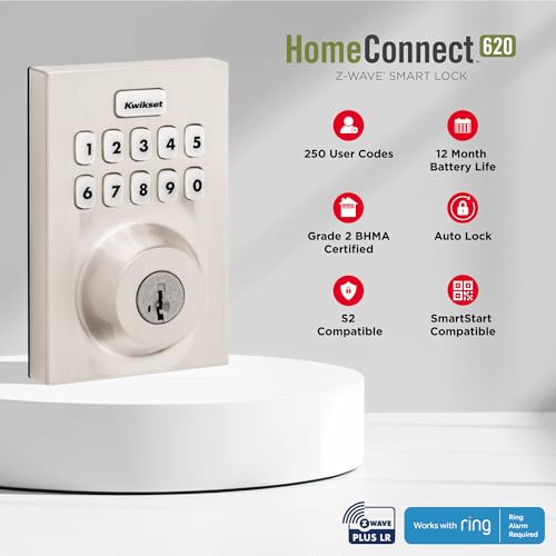 Kwikset HomeConnect 620 Z-Wave Long Range Keypad Smart Lock Keyless Entry - image 8
