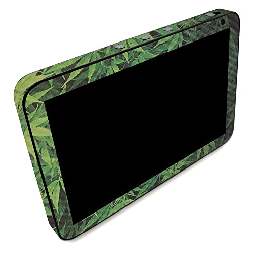 Image of MightySkins Carbon Fiber Skin Compatible with Amazon Echo Show 8 (Gen 2) - Weed | Protective, Durable Textured Carbon Fiber Finish | Easy to Apply | Made in The USA