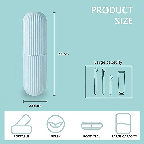 Image of Plastic Portable Toothbrush Storage Case for Travel Bathroom Hiking Camping Pen Pencil Stationery Box for Healthy Life, Toothbrush Holder (Pack of 1)