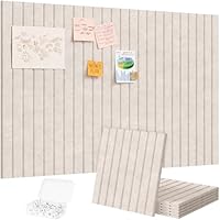 Lifewit 90 x 60 cm Filz Pinnwand Selbstklebend, 6 Pack Pinnwand Kork Alternative, Dekorative Vision Board Fotowand Pin Board Memoboard mit 30 Stück Pinnnadeln für Büro, Küche, Kinderzimmer, Beige