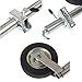 Boat Trailer Jack with Wheel - Trailer Jack Wheel, 48mm Tube, Caravan Aessories Camper Parts Wheel RV Stand Perfect, Heavy-Duty Bolt-On Swivel Jack, for All Trailers, Campers, Boats